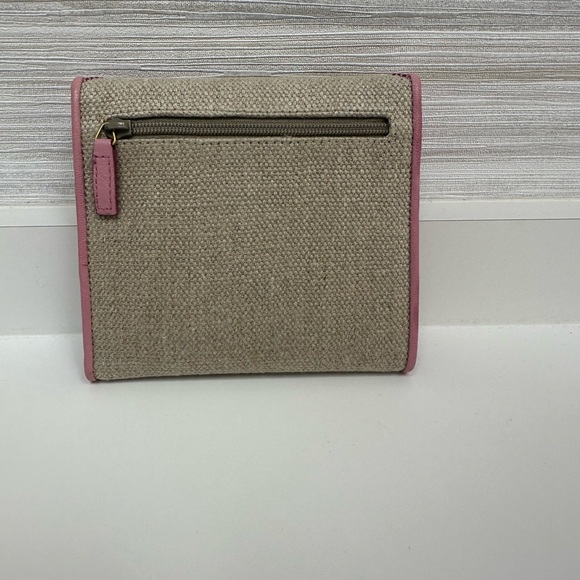 Yves Saint Laurent Pink and Cream Woven Clutch - Picture 2 of 13